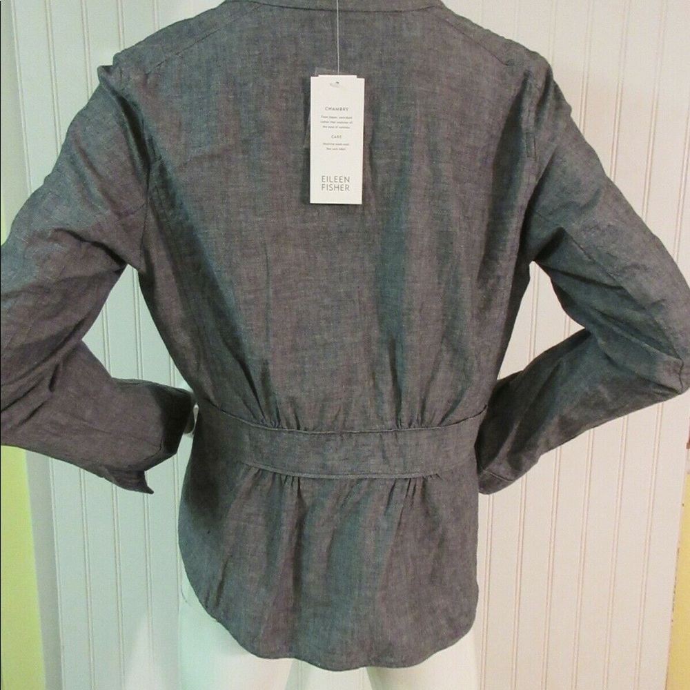 Eileen Fisher chambray blue jacket Medium NWT - Picture 2 of 4